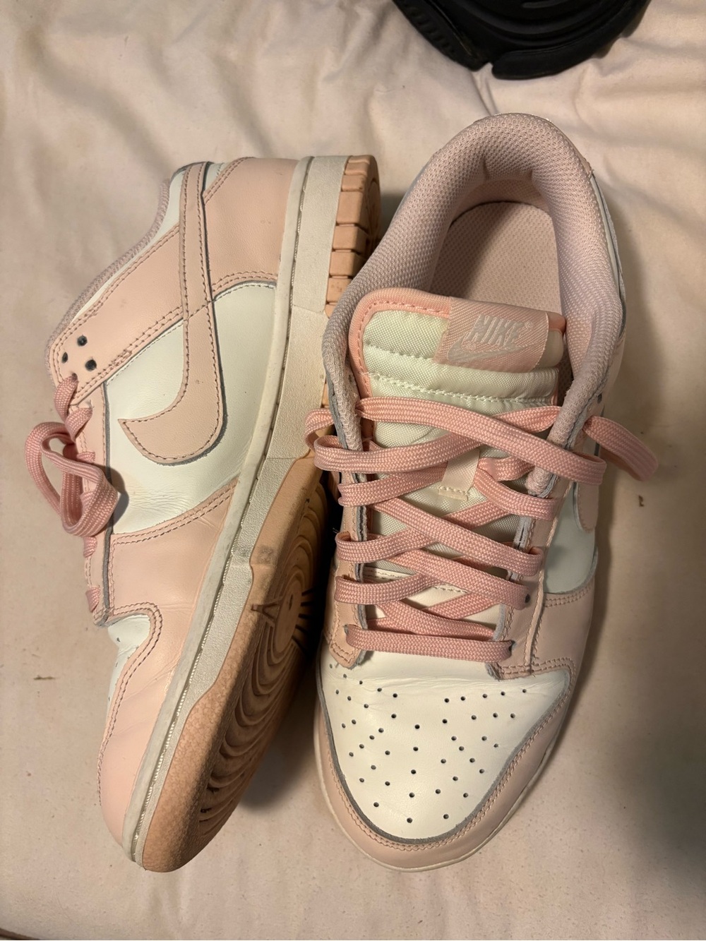 Nike Dunks Low-Top Sneakers in Pink and White